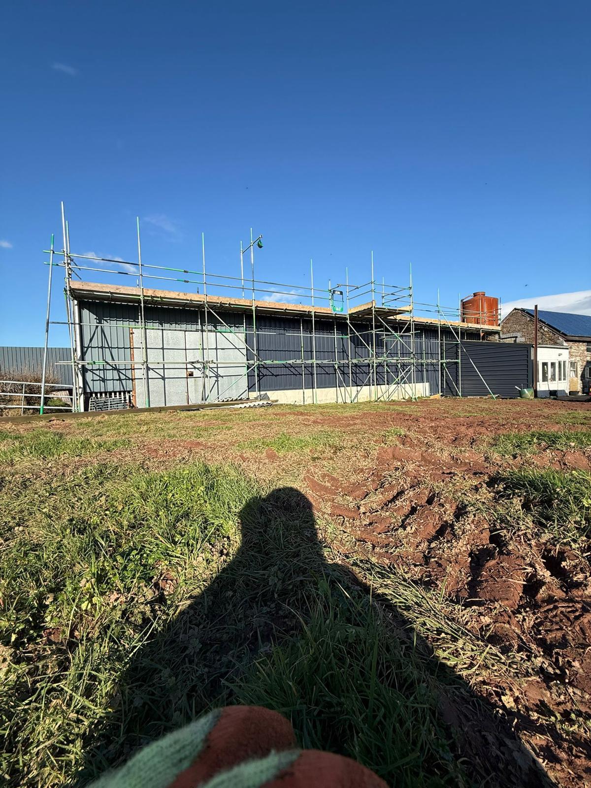 Scaffolding being erected